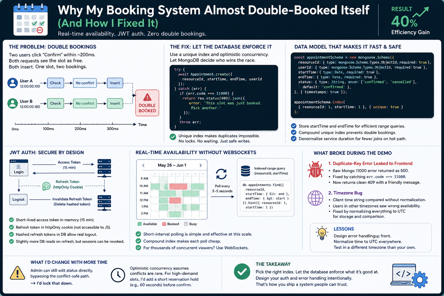 Why My Booking System Almost Double-Booked Itself (And How I Fixed It)